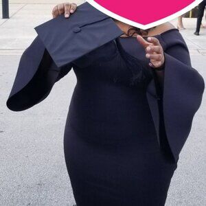 Plus-size Tulip Sleeve, Off-the-shoulder Dress